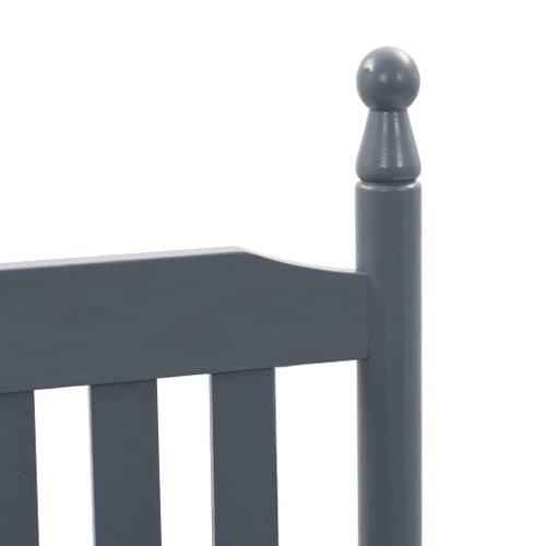 Chaise À Bascule Avec Siège Incurvé Gris Bois De Peuplier