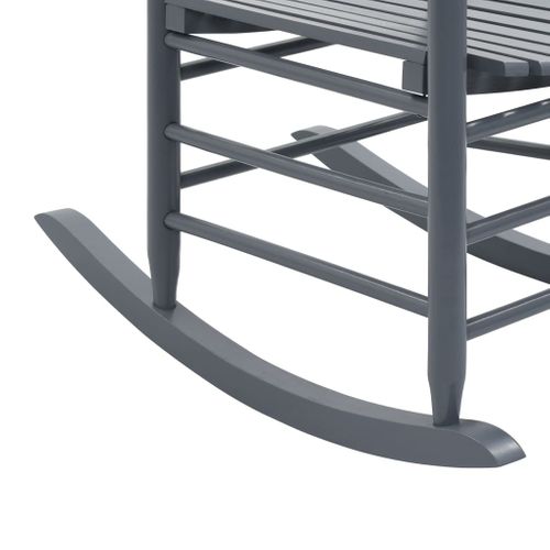 Chaise À Bascule Avec Siège Incurvé Gris Bois De Peuplier