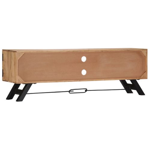 Meuble TV 140x30x45 Cm Bois D'acacia Massif