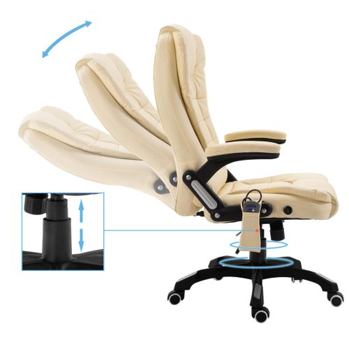 Chaise De Bureau De Massage Crème Simili
