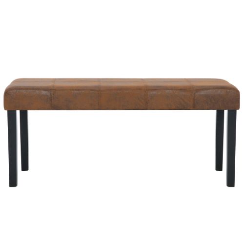 Banc 106 Cm Marron Simili Daim