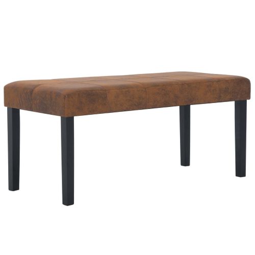Banc 106 Cm Marron Simili Daim