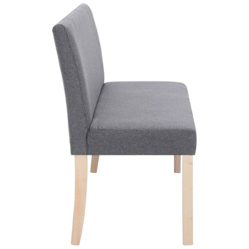 Banc 139,5 Cm Gris Clair Polyester