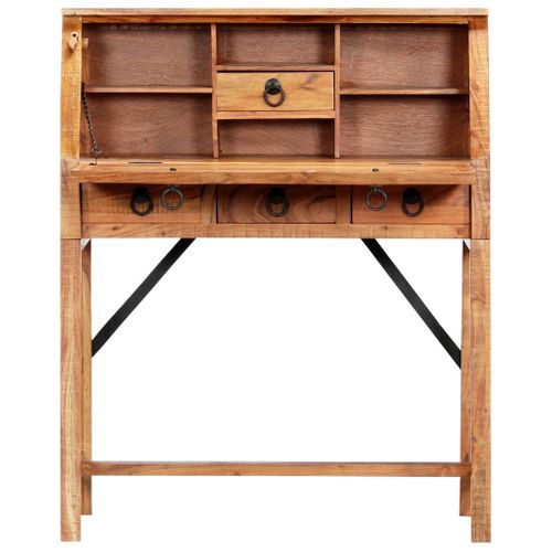 Bureau 90x40x107 Cm Bois D'acacia Massif