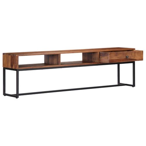 Meuble TV 160x30x45 Cm Bois De Sesham Massif