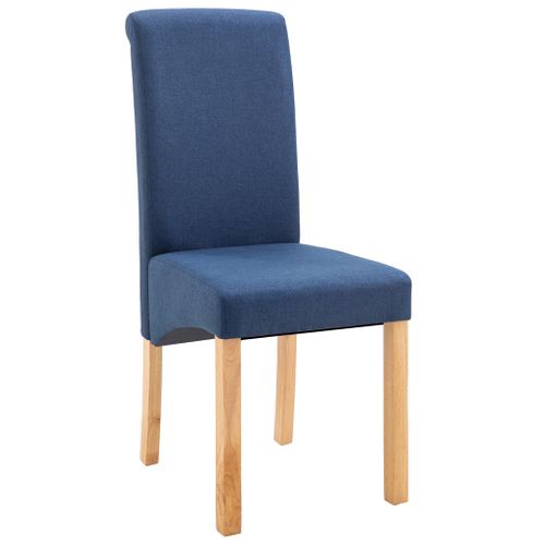 Chaises De Salle À Manger 4 PCs Bleu Tissu