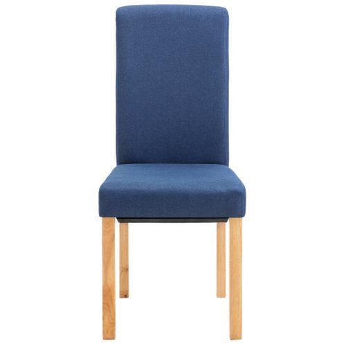 Chaises De Salle À Manger 4 PCs Bleu Tissu