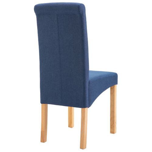 Chaises De Salle À Manger 4 PCs Bleu Tissu