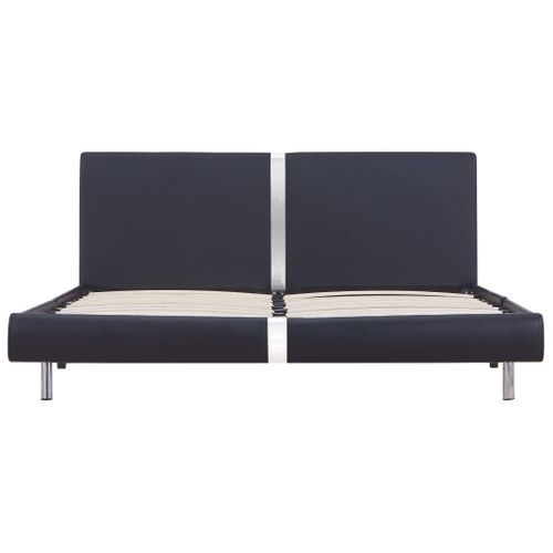 Cadre De Lit Sans Matelas Noir Simili 120x200 Cm