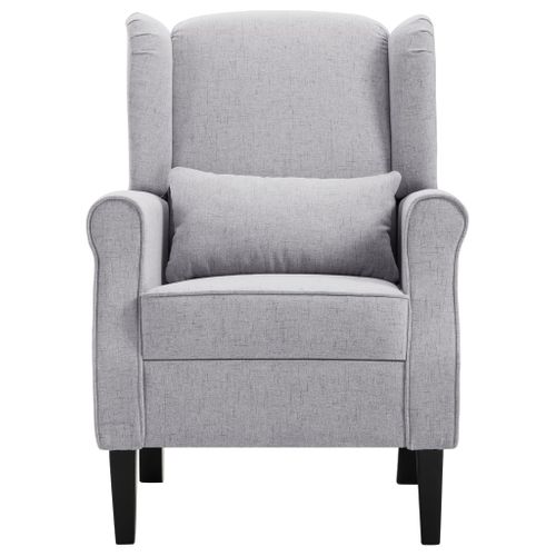 Fauteuil Gris Clair Tissu