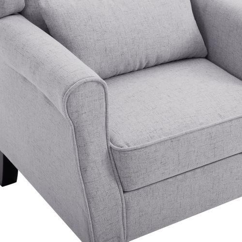 Fauteuil Gris Clair Tissu