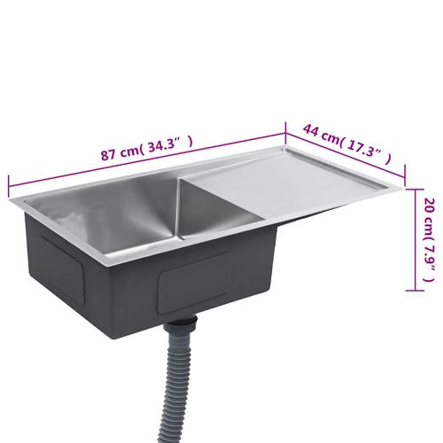 Évier De Cuisine Fait à La Main Acier Inoxydable