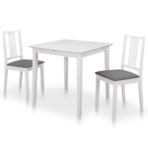 Mobilier De Salle à Manger 3 Pièces Mdf Blanc