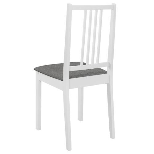 Chaises à Manger Avec Coussins Lot De 6 Blanc Bois Solide