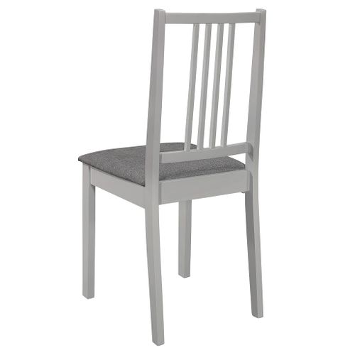 Chaises à Manger Avec Coussins Lot De 6 Gris Bois Solide