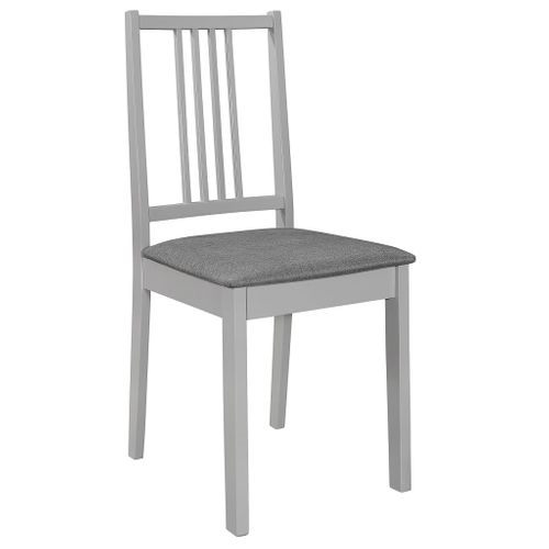 Chaises à Manger Avec Coussins Lot De 6 Gris Bois Solide