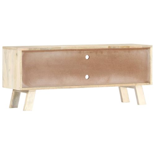 Meuble TV 110x30x44 Cm Bois Massif De Manguier