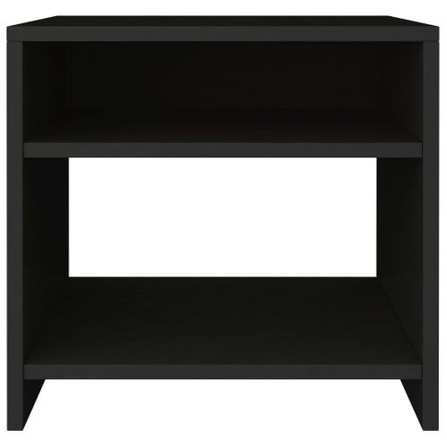 Tables De Chevet 2 Pièces Noir 40x30x40 Cm Bois Contreplaqué