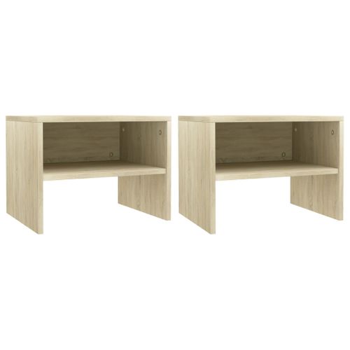Tables De Chevet 2 Pièces Chêne Sonoma 40x30x30 Cm Bois Ingénierie