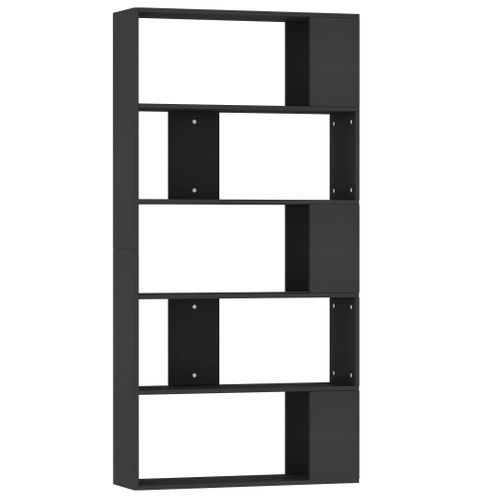 Bibliothèque/séparateur De Pièce Noir 80x24x159 Cm Aggloméré