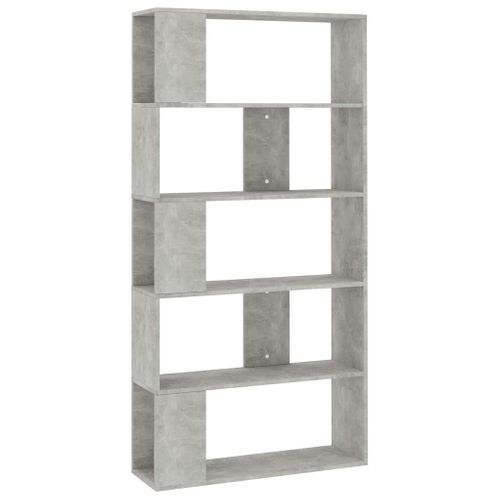 Bibliothèque/séparateur De Pièce Gris Béton 80x24x159 Cm