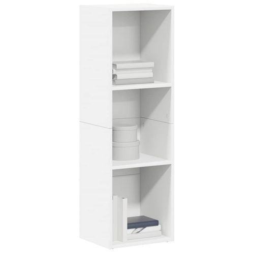 Bibliothèque/meuble TV Blanc 36x30x114 Cm Bois Contreplaqué