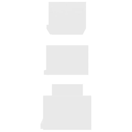 Étagères Murales 3 Pièces Blanc Bois Contreplaqué