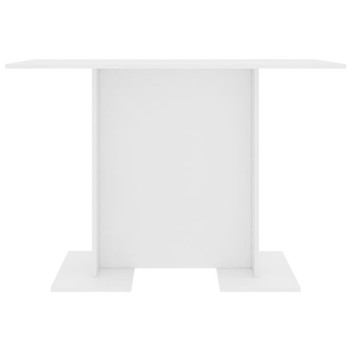 Table De Salle à Manger Blanc 110 X 60 X 75 Cm Bois Ingénierie