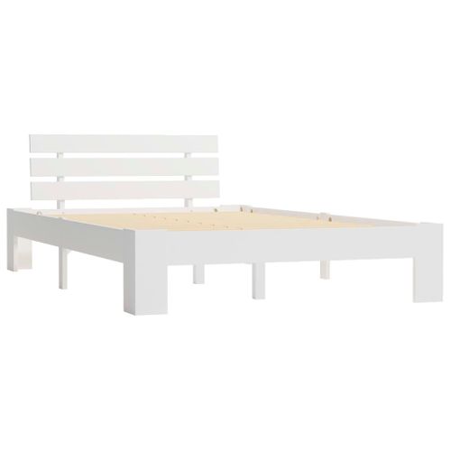 Cadre De Lit Sans Matelas Blanc Bois De Pin Massif 120x200 Cm