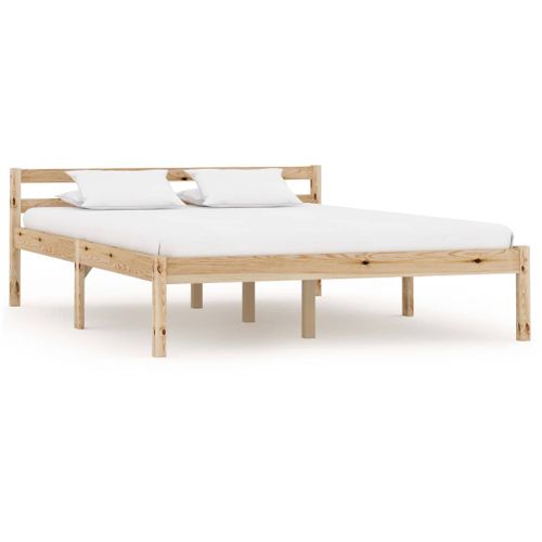 Cadre De Lit Sans Matelas Bois De Pin Massif 120x200 Cm