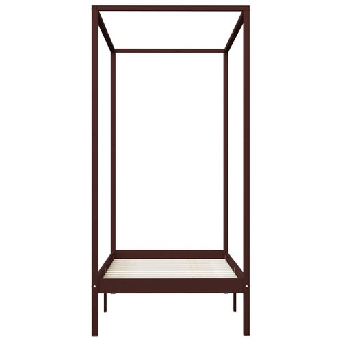 Cadre De Lit à Baldaquin Sans Matelas Bois Massif 90x200 Cm