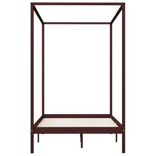 Cadre De Lit à Baldaquin Sans Matelas Bois Massif 120x200 Cm