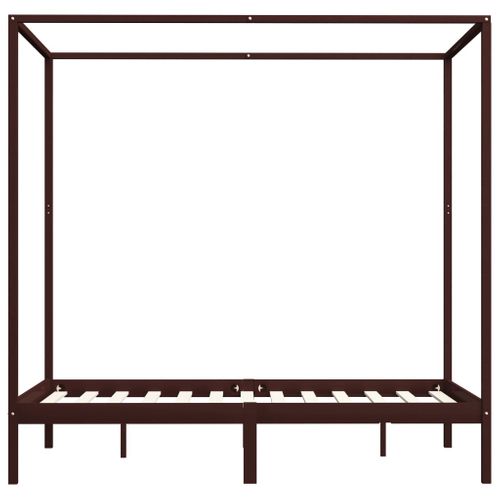 Cadre De Lit à Baldaquin Sans Matelas Bois Massif 120x200 Cm