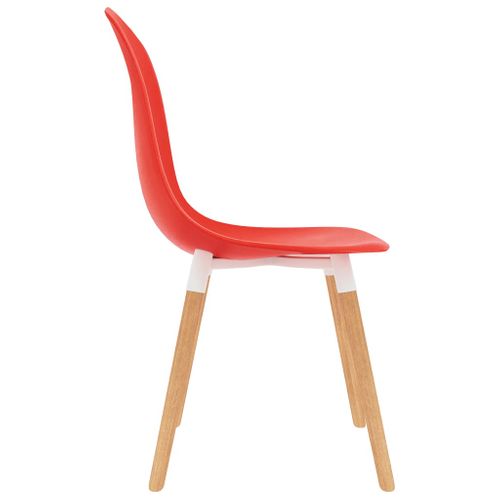 Chaises De Salle À Manger 6 PCs Rouge Plastique