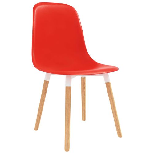 Chaises De Salle À Manger 6 PCs Rouge Plastique