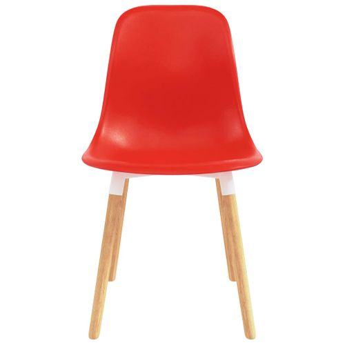 Chaises De Salle À Manger 6 PCs Rouge Plastique