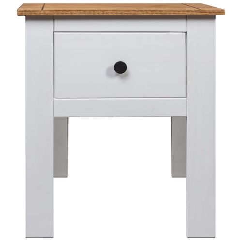 Table De Chevet Blanc 46x40x57 Cm Pin Gamme Panama