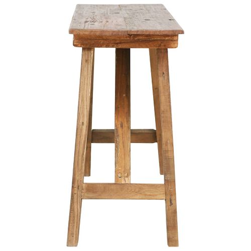 Table Console 130x40x80 Cm Bois De Récupération Mélangé