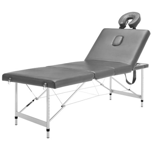 Table De Massage 4 Zones Cadre En Aluminium Anthracite 186x68cm