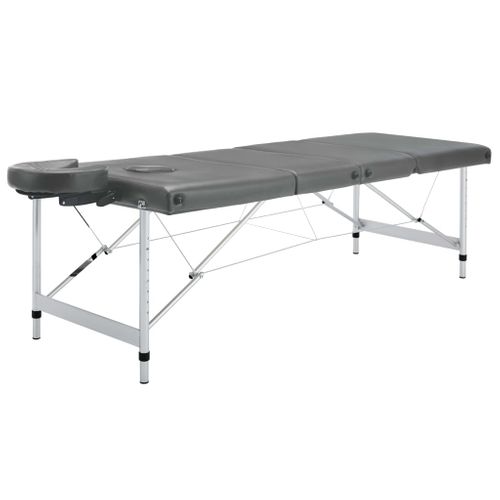 Table De Massage 4 Zones Cadre En Aluminium Anthracite 186x68cm