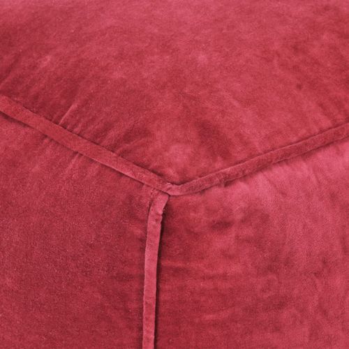 Pouf Velours de coton 40x40x40 cm rose