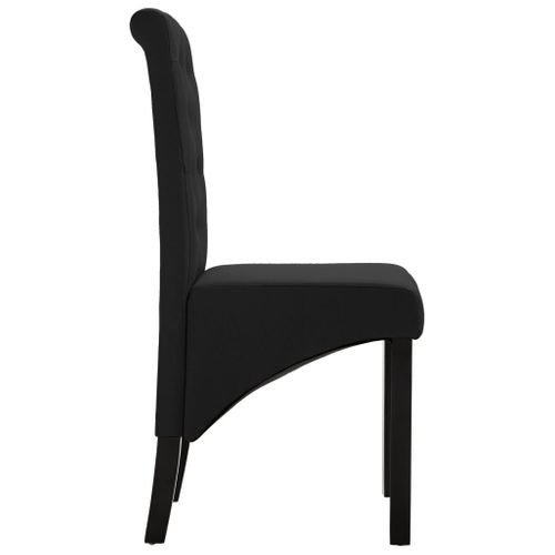 Chaises à Manger Lot De 6 Noir Tissu