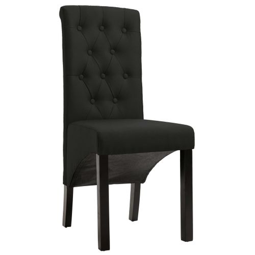 Chaises à Manger Lot De 6 Noir Tissu