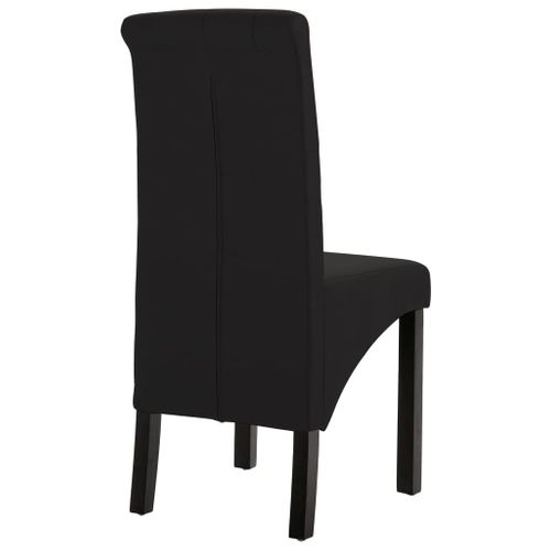 Chaises à Manger Lot De 6 Noir Tissu