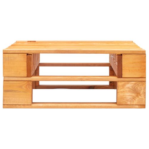 Pouf Palette De Jardin Marron Miel