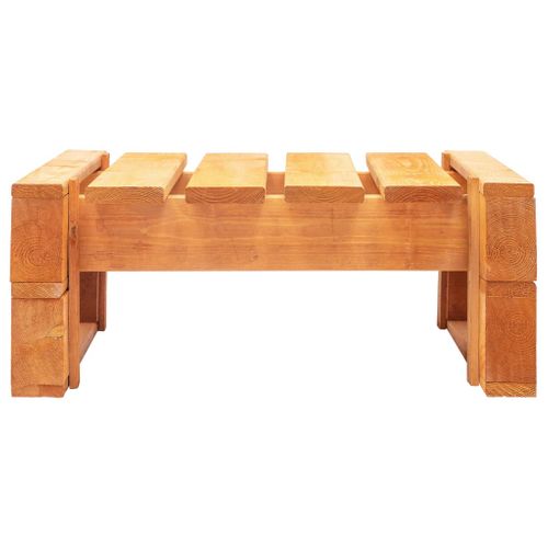 Pouf Palette De Jardin Marron Miel