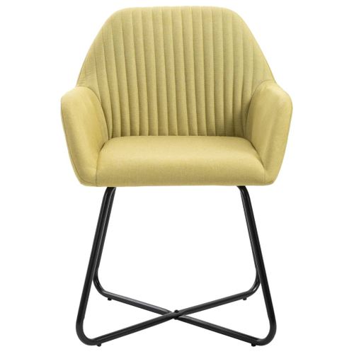 Chaises À Manger Lot De 6 Vert Tissu