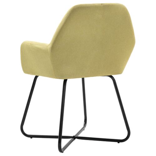 Chaises À Manger Lot De 6 Vert Tissu