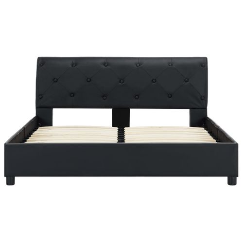 Cadre De Lit Sans Matelas Noir Simili 120x200 Cm