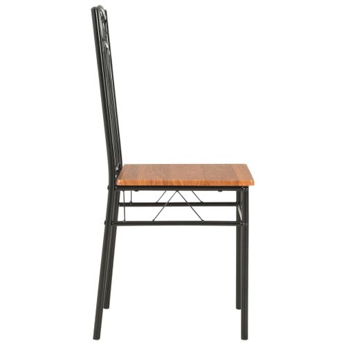 Chaises à Manger Lot De 2 Marron Mdf